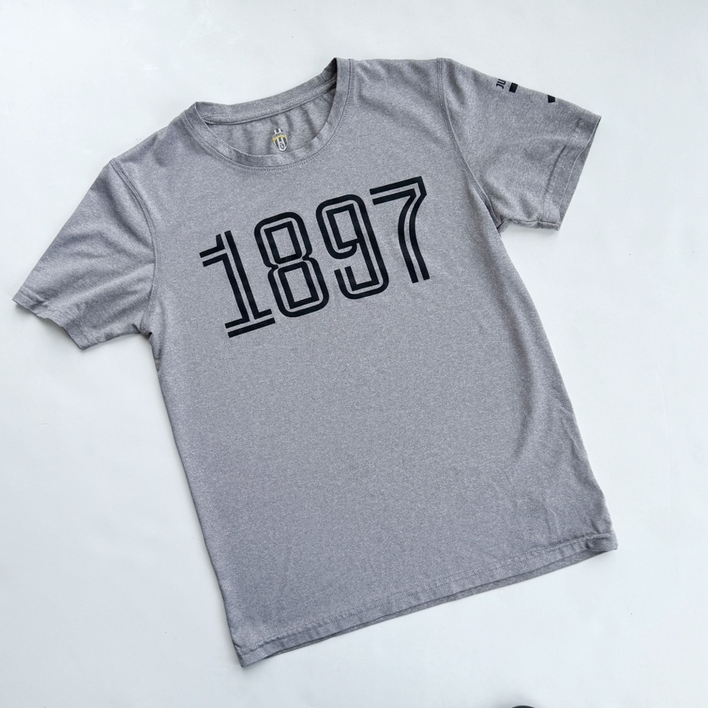 Heather Gray JUVENTUS Short Sleeve Tee with 1897 Graphic